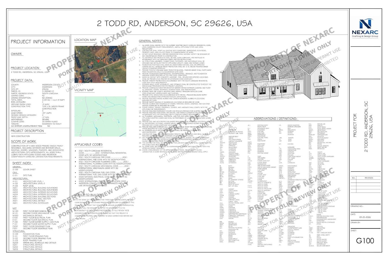 First-floor architectural plan for a custom South Carolina residence